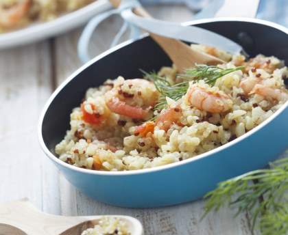 Quinoa aux crevettes