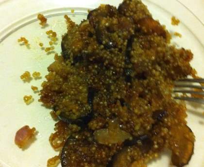 Quinoa et aubergines au miel