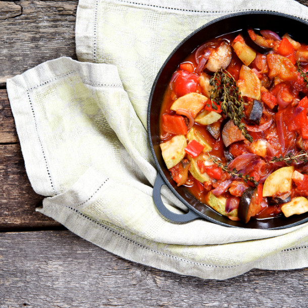 Ratatouille de légumes au curry et cumin facile