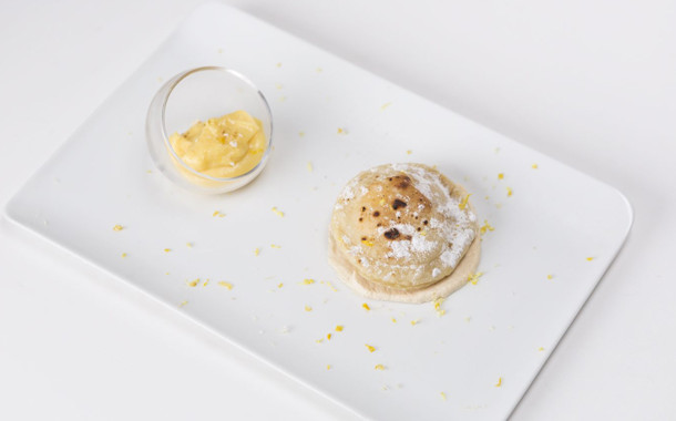 Raviole de jaune d'œuf, sabayon sucré
