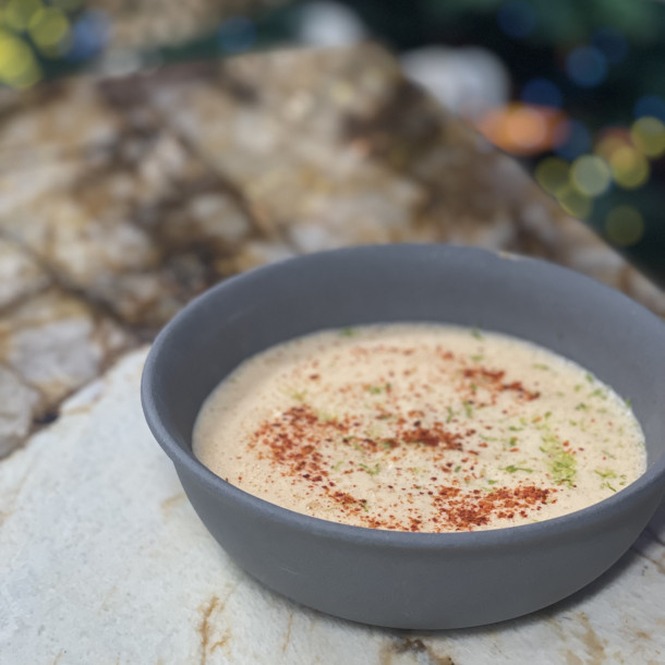 Ravioles de langoustines, crème au basilic de Cyril Lignac