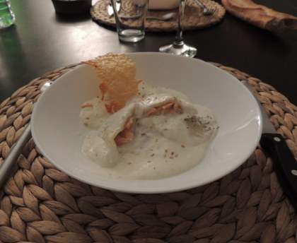 Ravioles de saumon à l'aneth