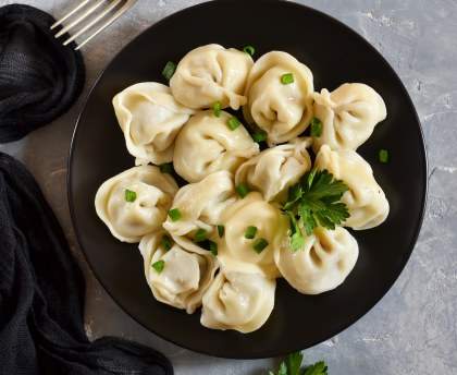 Raviolis maison au saumon et champignons