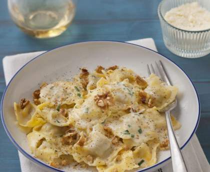 Raviolis sauce aux noix