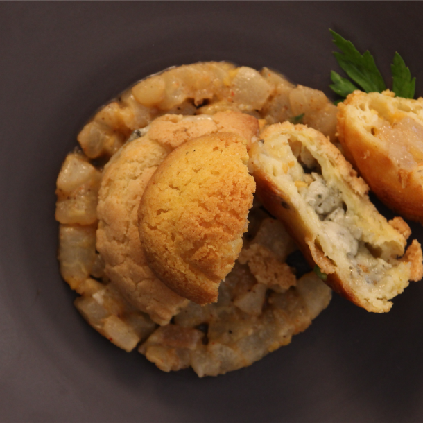 Religieuse Poires/Roquefort