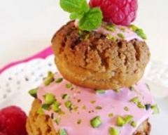 Religieuses pistache framboise