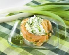 Rémoulade de poireaux primeurs au saumon et fromage frais
