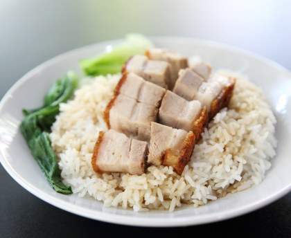 Reste de roti de porc au riz