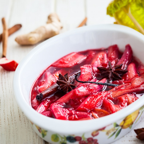 Rhubarbe au sirop