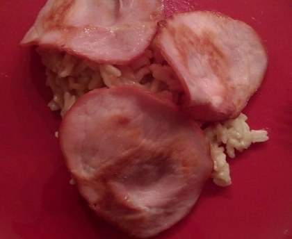 risotto au chèvre et son lard grillé
