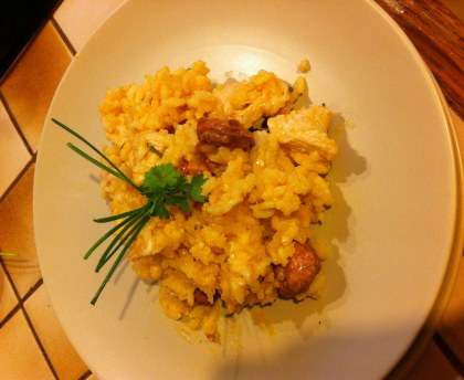 Risotto au chorizo et dinde