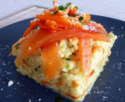 Risotto au duo de saumon