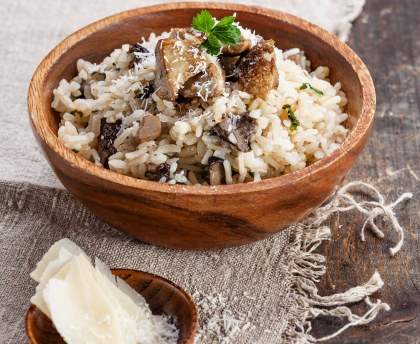 Risotto aux champignons frais