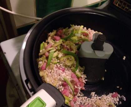 Risotto aux poireaux et lardons
