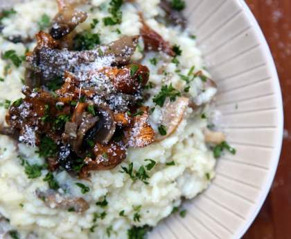 Risotto aux trois champignons