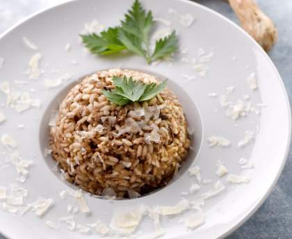 Risotto bœuf champignons