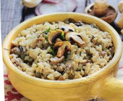 Risotto crémeux au bouillon de légumes