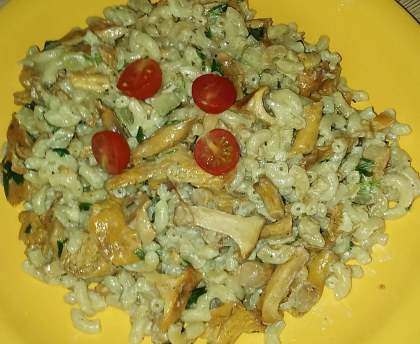 Risotto de coquillettes aux girolles et courgettes 