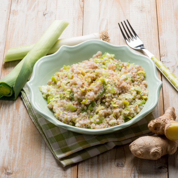 Risotto de poireaux et jambon au Cookeo