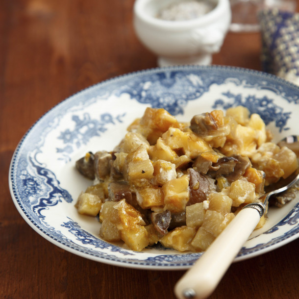 Risotto de pommes de terre aux champignons