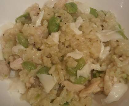 Risotto fèves volaille