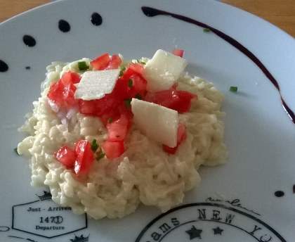 Risotto poulet à la crème de parmesan