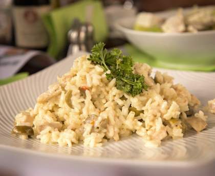 Risotto poulet et gorgonzola