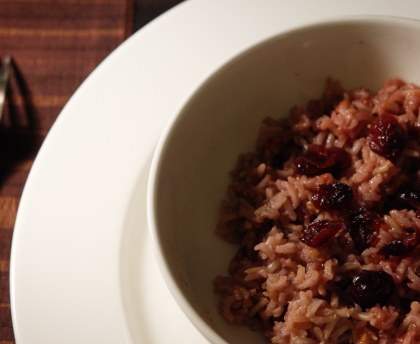 Risotto rose aux framboises