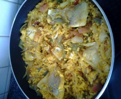 Risotto safrané à la lotte