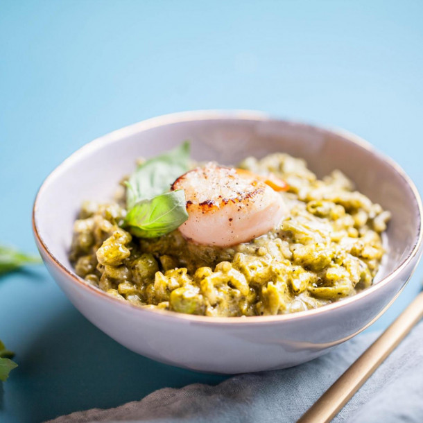Risotto verde aux Saint-Jacques au Cookeo