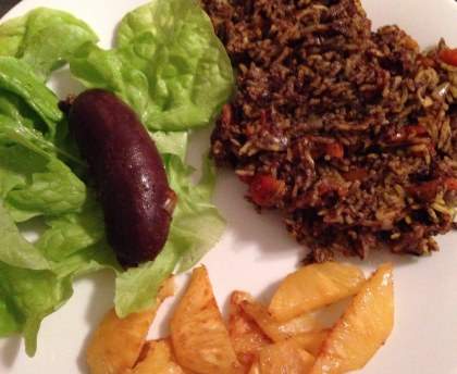 Riz au boudin antillais