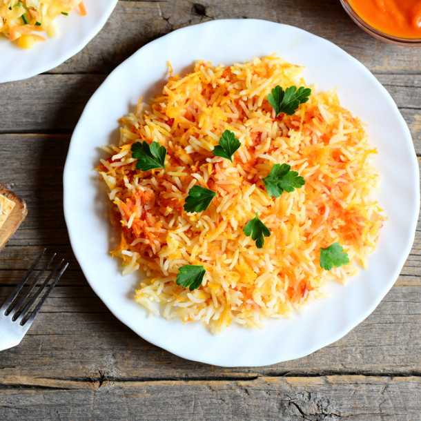 Riz au giraumon antillais