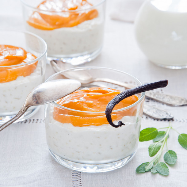 Riz au lait de coco à la compotée d’ananas