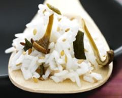 Riz aux algues et aux champignons