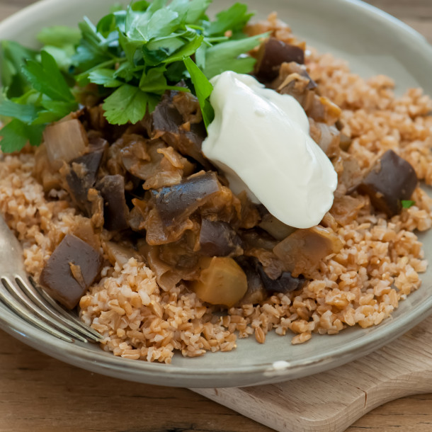 Riz aux aubergines façon asiatique