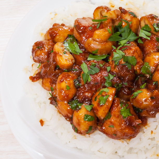 Riz basmati aux champignons et tomates