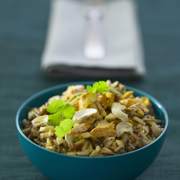 Riz et poulet au curry 