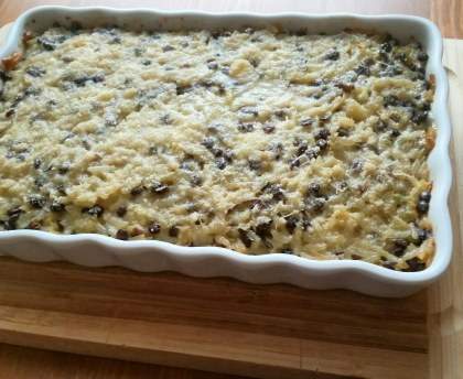 Riz gratiné aux lentilles
