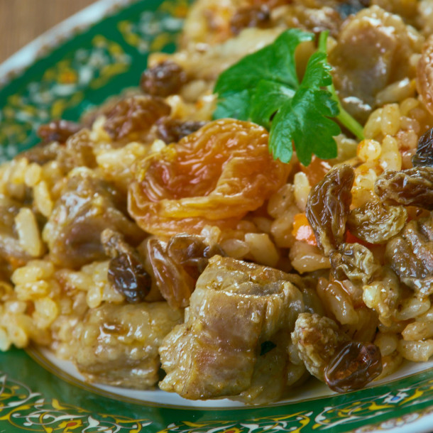Riz marocain aux foies de volaille au four