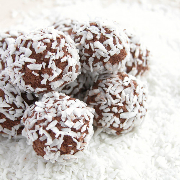Rochers à la noix de coco et au chocolat noir