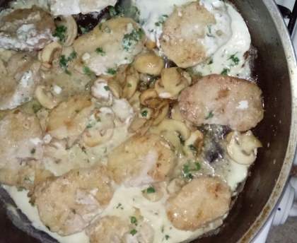 Rognons blancs d'agneau crème persillée