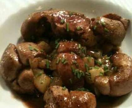 Rognons de veau à la crème de porto