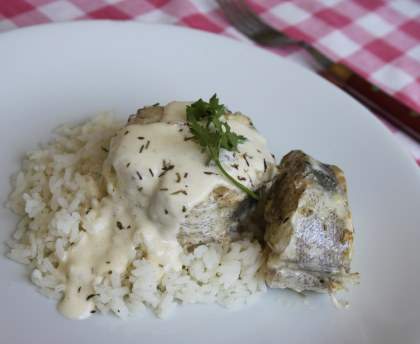Rondelles de merlan en sauce