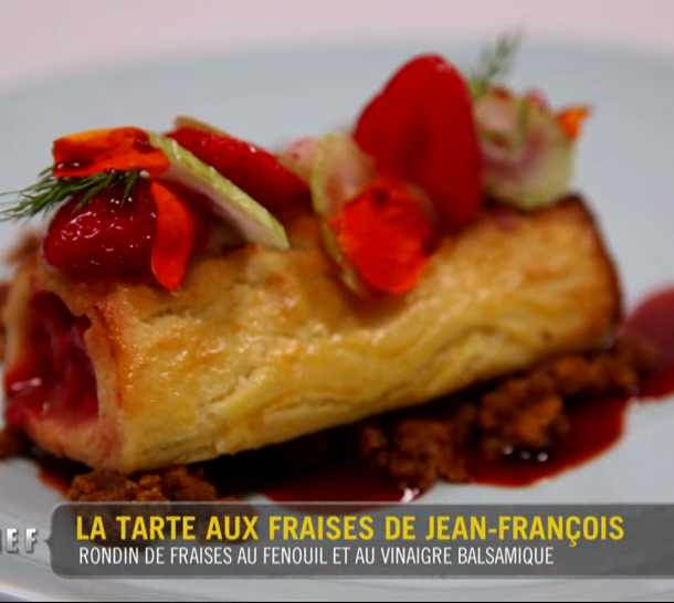 Rondin de fraises et fenouil au vinaigre balsamique