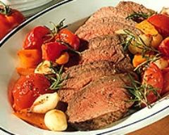 Rosbif aux tomates et aux poivrons