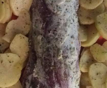 Rôti au fromage ail et fines herbes