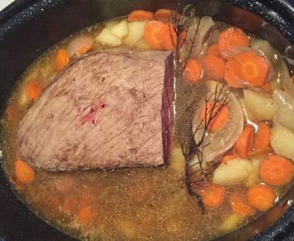 Rôti de boeuf à la cocotte