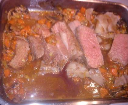 Rôti de boeuf au Madère
