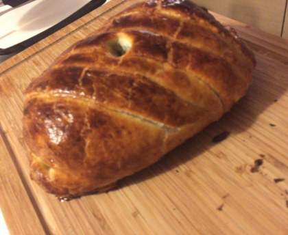 Rôti de boeuf en croûte (oignons & moutarde)