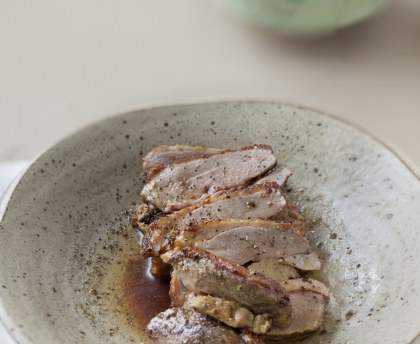 Rôti de magrets farci au foie gras confit